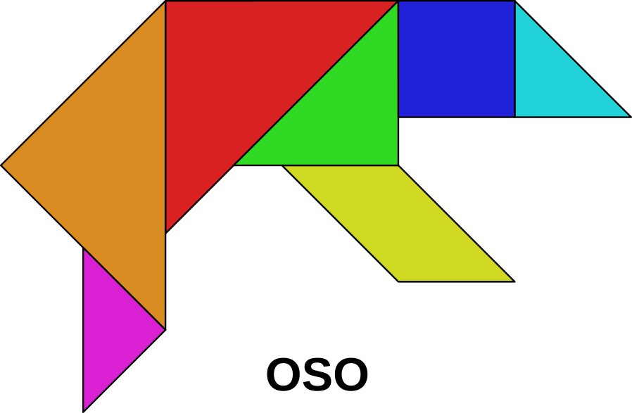Figura con tangram. Oso.