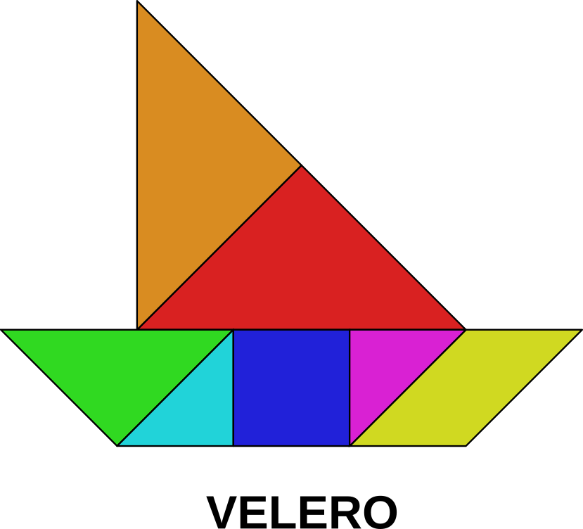 Figura con tangram. Velero.