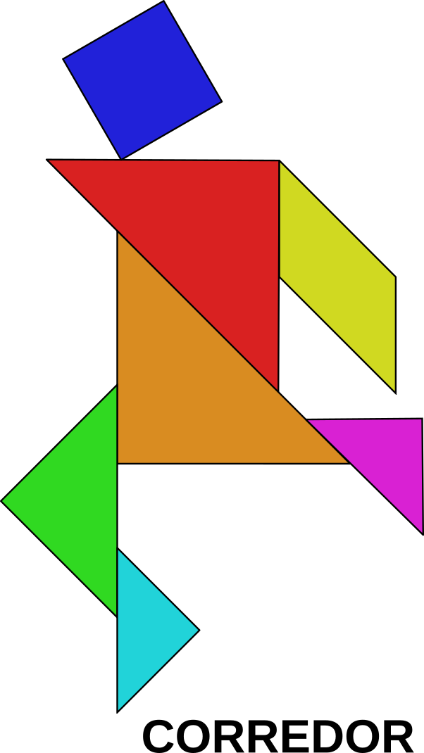 Figura con tangram. Corredor.