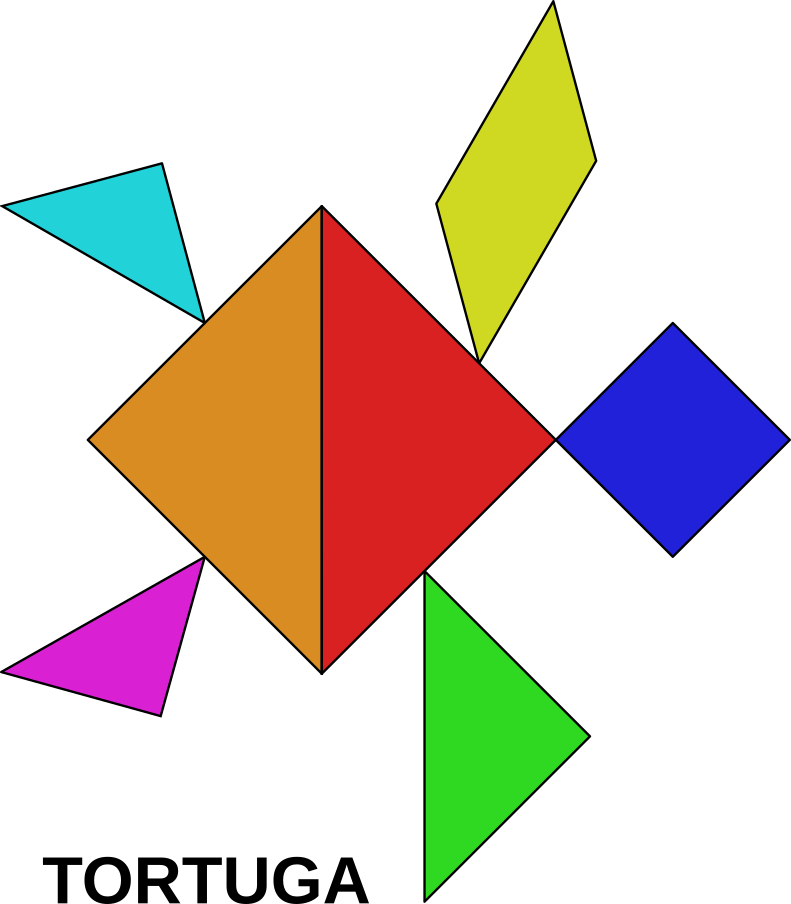 Figura con tangram. Tortuga.