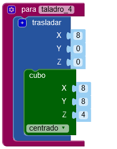 Programa de la arandela en 3D.