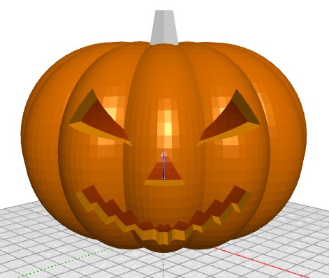 Calabaza de Halloween en 3D.