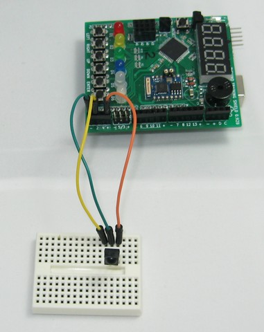 Conexión del sensor de infrarrojos TSOPP3848.
