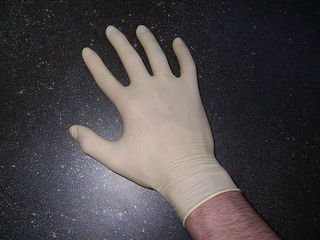 Guante de látex.