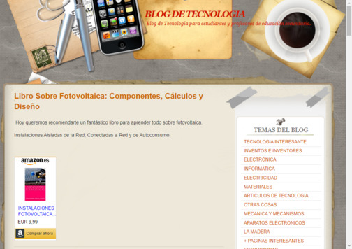 Screenshot de la página web Blog Area Tecnología.