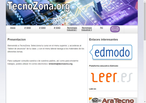 Screenshot de la página web TecnoZona.
