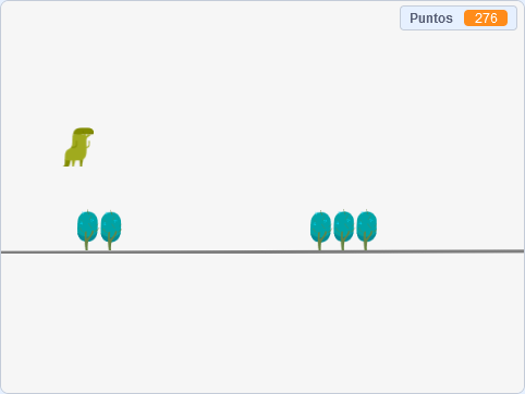 I can't make my dinosaur jump in Scratch. How do I fix it? - Stack