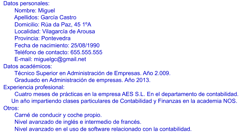 Ejercicio 11 de Writer.