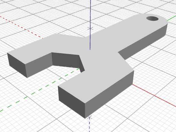 Llave de apriete en 3D.