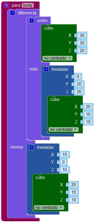 Programa de la pieza simple 03 en 3D.