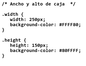 Código del fichero css-width-height.css