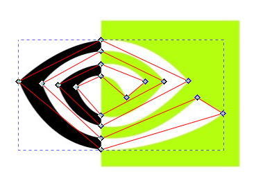 7. Logotipo Nvidia - Tutorial de Inkscape - Picuino