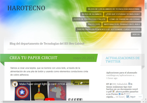 Screenshot de la página web HaroTecno.