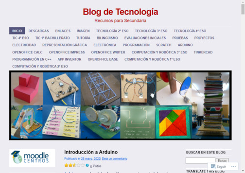 Screenshot de la página web Blog de José Panadero.