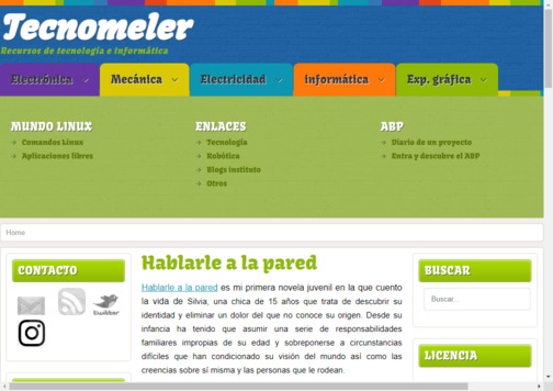 Screenshot de la página web Tecnomeler.