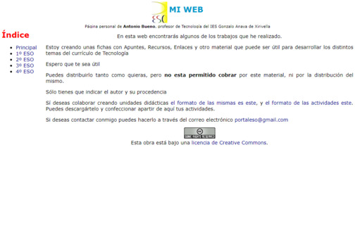 Screenshot de la página web Portal ESO.